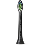 Philips Lot de 4 têtes de brosse standard, Tête brosse à dent électrique Noir, 4 pièce(s), Noir, Moyen, Série 2 plaque defense Série 2 plaque defense Série 3 gum health DiamondClean DiamondClean..., Normal, Clipsable