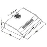 Respekta CH 1259 IXCN, Hotte aspirante Acier inoxydable