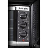 Rommelsbacher BG 1055/E Grille-pain four 18 L Noir, Acier inoxydable Grill, Mini four Argent/Noir, 18 L, Noir, Acier inoxydable, Rotatif, Acier inoxydable, 3 étagères, 60 min, Vente au détail