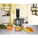 Rommelsbacher EGS 80 trancheuse Electrique 100 W Noir, Acier inoxydable Acier inoxydable, Coupeur en spirale Acier inoxydable/Noir, Electrique, Noir, Acier inoxydable, Acier inoxydable, 100 W, 230 V, 140 mm