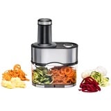 Rommelsbacher EGS 80 trancheuse Electrique 100 W Noir, Acier inoxydable Acier inoxydable, Coupeur en spirale Acier inoxydable/Noir, Electrique, Noir, Acier inoxydable, Acier inoxydable, 100 W, 230 V, 140 mm