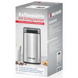 Rommelsbacher EKM 100 Moulin à café 200 W Noir, Acier inoxydable Acier inoxydable/Noir, 200 W, 230 V, 800 g, 950 mm, 950 mm, 185 mm