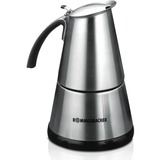 Rommelsbacher EKO 364/E machine à café Cafetière moka électrique, Machine à expresso acier inoxydable, Cafetière moka électrique, 365 W, Acier inoxydable