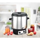 Rommelsbacher KA 2004/E presse-agrumes 2000 W Acier inoxydable, Machine à confiture Acier inoxydable brossé/Noir, Acier inoxydable, 27 L, 14 L, 1,5 m, Acier inoxydable, 2000 W