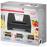 Rommelsbacher Multi Toast & Grill SWG 700 3-en-1 Max, Grill à contact Noir/en acier inoxydable