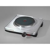 Rommelsbacher Plaque de cuisson AK 1599, Plaque chauffante Acier inoxydable/Noir