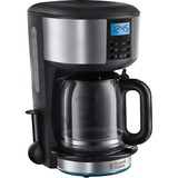 Russell Hobbs BUCKINGHAM Semi-automatique Machine à café filtre 1,25 L, Machine à filtre acier inoxydable/Noir, Machine à café filtre, 1,25 L, Café moulu, Noir
