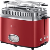 Russell Hobbs Retro Ribbon Rouge 21680-56, Grille-pain Rouge/en acier inoxydable