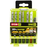 Ryobi RAK10JSBMP Lames de scie sauteuse Diamond 10 pièce(s), Jeu de lames de scie Lames de scie sauteuse, Granit, Métal, Tuyau, Carrelage, Bois, Diamond, Acier inoxydable, 10 pièce(s)