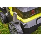 Ryobi RY18SFX35A-0 Tondeuse à gazon poussée Batterie Noir, Vert, Scarificateur Vert/Noir, Tondeuse à gazon poussée, 35 cm, 55 L, 4 roue(s), Sans brosse, 1,5 m/s²