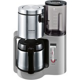 Siemens TC86505 machine à café Machine à café filtre 1 L, Machine à filtre Gris/Noir, Machine à café filtre, 1 L, 1100 W, Noir, Gris, Acier inoxydable
