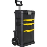 Stanley SERVANTE MODULO 2 EN 1 AVEC BOITE A OUTILS TOUCHLATCH A TIROIR, Valise à roulettes Noir, Valise sur roulette, Noir, Jaune