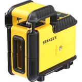 Stanley SLL360 Niveau de ligne 25 m, Laser Cross Ligne Noir/Jaune, 25 m, 0,4 mm/m, Vert, Niveau de ligne, Noir, Jaune, Batterie