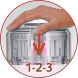 Tefal DPA 130 LA MOULINETTE 1000 1000 W Transparent, Blanc, Broyeur Blanc, 0,3 kg, Transparent, Blanc, 1000 W