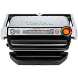 Tefal GC716D Gril de contact, Grill à contact Argent/Noir, Noir, Métallique, Acier inoxydable, Dessus de table, Boutons, Plaque, 300 x 200 mm