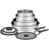 Tefal Jamie Oliver Ingenio lot de casseroles 9 pièce(s), Ensemble de pot acier inoxydable, Acier inoxydable, Acier inoxydable, Titanium Excellence, Noir, Acier inoxydable, Verre, 250 °C