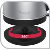 Tefal KI280D bouilloire 1,7 L 2400 W Noir, Acier inoxydable Acier inoxydable/Noir, 1,7 L, 2400 W, Noir, Acier inoxydable, Acier inoxydable, Indicateur de niveau d'eau, Sans fil