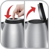 Tefal KI280D bouilloire 1,7 L 2400 W Noir, Acier inoxydable Acier inoxydable/Noir, 1,7 L, 2400 W, Noir, Acier inoxydable, Acier inoxydable, Indicateur de niveau d'eau, Sans fil