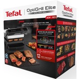 Tefal Optigrill Elite GC750D, Grill à contact Argent/Noir, Acier inoxydable