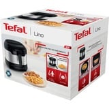 Tefal Uno FF215D Unique 1,8 L Autonome 1600 W Friteuse Noir, Acier inoxydable Acier inoxydable/Noir, Friteuse, 1,8 L, 1 kg, 1,8 L, 150 °C, 190 °C