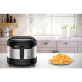 Tefal Uno FF215D Unique 1,8 L Autonome 1600 W Friteuse Noir, Acier inoxydable Acier inoxydable/Noir, Friteuse, 1,8 L, 1 kg, 1,8 L, 150 °C, 190 °C