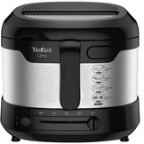 Tefal Uno FF215D friteuse Unique Autonome 1600 W Noir, Acier inoxydable Acier inoxydable/Noir, Friteuse, 1 kg, 1,8 L, 150 °C, 190 °C, 4 personne(s)