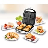 Unold 48480 gaufrier et appareil à croque-monsieur 1100 W Acier inoxydable, Blanc, Machine à croque monsieur Blanc/en acier inoxydable, Acier inoxydable, Blanc, Plastique, Acier inoxydable, Prêt, 0,85 m, Blanc, CE;ROHS;REACH;LFBG;ERP