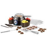 Unold 48667 0.25L appareil à fondue, raclette et wok, Fontaine à chocolat Marron/Argent, 0,25 L, Noir, Rond, 0,9 m, 25 °C, Aluminium