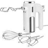 Unold 78710 mixeur Batteur à main 450 W Chrome, Blanc, Mélangeur à main Blanc/en acier inoxydable, Batteur à main, Chrome, Blanc, Batteur, Pétrisseur, Mélange, 1,15 m, Plastique, Acier inoxydable, 450 W