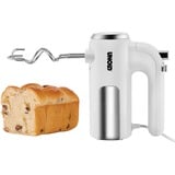 Unold 78710 mixeur Batteur à main 450 W Chrome, Blanc, Mélangeur à main Blanc/en acier inoxydable, Batteur à main, Chrome, Blanc, Batteur, Pétrisseur, Mélange, 1,15 m, Plastique, Acier inoxydable, 450 W