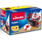 Vileda Turbo EasyWring & Clean Box, Serpillère Noir/Rouge