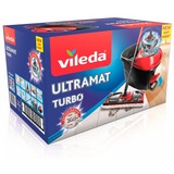 Vileda Ultramat Turbo Complete, Serpillère Noir/Rouge