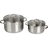 WMF 4000530650139 lot de casseroles 4 pièce(s), Ensemble de pot Acier inoxydable, Acier inoxydable, Acier inoxydable, Acier inoxydable, Verre, 250 °C, Vitrocéramique, Gaz, Induction