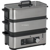 WMF KITCHENminis 0415090011 cuiseur vapeur 2 Nombre de paniers Comptoir 900 W Noir, Acier inoxydable Argent, 2 Nombre de paniers, Noir, Acier inoxydable, Comptoir, Boutons, Rotatif, Devant, Acier inoxydable