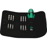 Wera 05059298001 Tournevis manuel Jeu Tournevis porte-embouts, Set d'embouts de vissage Noir/Vert, Noir/Vert