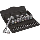 Wera 8100 SA 11 Zyklop Jeu de cliquets métalliques, 28 pièces, Set d'outils Levier à cliquet, entraînement 1/4