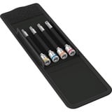 Wera 8767 A TORX® HF 1 Zyklop Jeu d'embouts TORX, Clés mixtes à cliquet Noir/Argent, 4 pièces, avec fonction de maintien, 1/4" drive