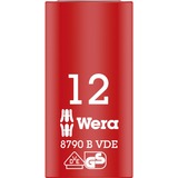 Wera Douille à cliquet Zyklop VDE, 12mm, 3/8", Clés mixtes à cliquet Rouge/Jaune