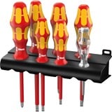 Wera Ensemble 7 tournevis VDE 160i/165i/7 Rouge/Jaune, Avec testeur de tension