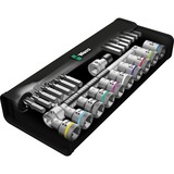 Wera Ensemble cliquet Zyklop Metal avec carré mâle traversant, à emmanchement 1/2", Set d'outils 28 pièces