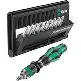 Wera Ensemble d'embouts Kraftform Compacte 10, Set d'embouts de vissage Noir/Vert, Tournevis porte embouts et embouts