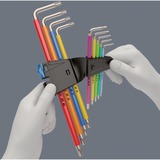Wera Jeu de clés Allen TORX 3967/9 TX SXL Multicolore HF Inox 1, Tournevis 9 pièces, TORX T8 à T40