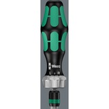 Wera Kraftform Compacte 60 RA (avec cliquer), Set d'embouts de vissage Noir/Vert, Tournevis porte embouts et embouts