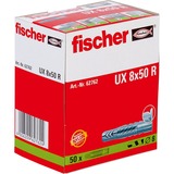 fischer 062762 ancrage à vis et cheville murale 50 pièce(s) 5 cm Gris clair, Gris, 5 cm, 8 mm, 6 cm, 4,5 mm, 6 mm