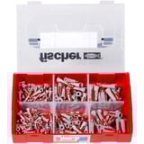 fischer 535968 Boîte de rangement Rectangulaire Noir, Rouge, Transparent, Cheville Gris clair/Rouge, Boîte de rangement, Noir, Rouge, Transparent, Rectangulaire, Monochromatique