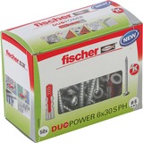 fischer Cheville Gris clair/Rouge