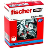 fischer DUOBLADE S 25 pièce(s) Ancre d'expansion 4,4 cm, Cheville Gris clair/Rouge, Ancre d'expansion, Béton, Plastique, Gris, 4 mm, 4,4 cm
