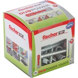 fischer DUOPOWER 10x50 S LD, Cheville Gris clair/Rouge