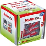 fischer DUOPOWER 12x60 LD, Cheville Gris clair/Rouge