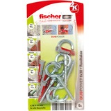 fischer DUOPOWER 6x30 RH K, Cheville Gris clair/Rouge